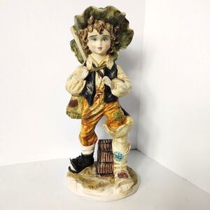 Vintage Capodimonte Porcelain Peasant Boy 14 Inch Made in Italy